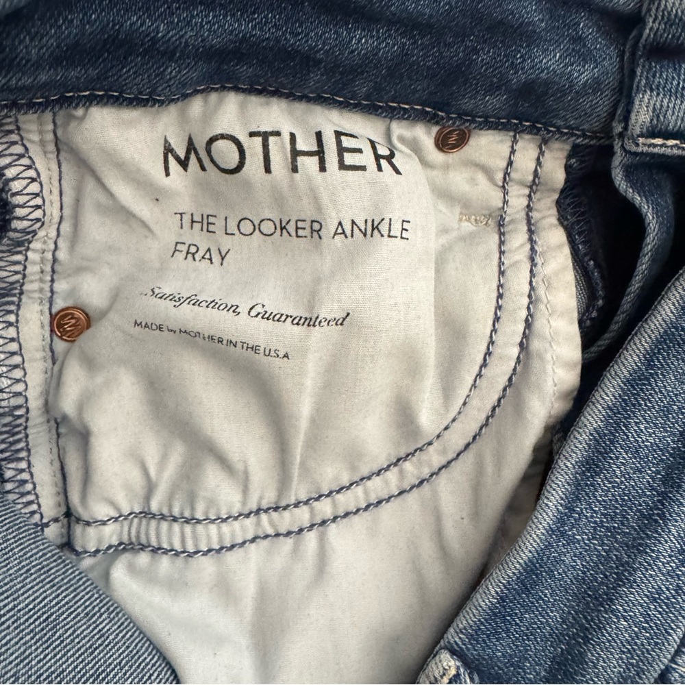 MOTHER The Looker Ankle Fray Jeans In Satisfaction Guaranteed Size 24 - Picture 6 of 8